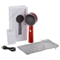 Peine masajeador eléctrico Scalviora para el cuero cabelludo con luz roja